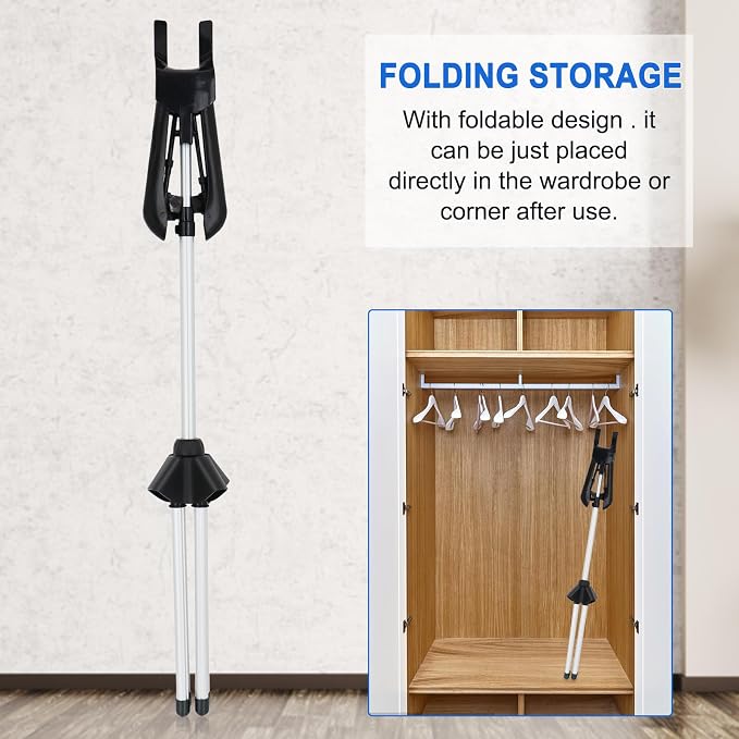 Adjustable Cap and Gown Display Stand, 32-63 Inch, Foldable Steel Frame - Image 6