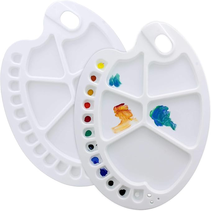 U.S. Art Supply 10" x 13.5" Clear Oval Acrylic Painting Palette by USArtSupply