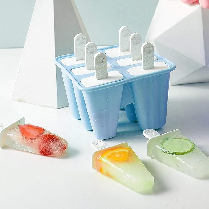 Popsicle Mould，Popsicle Maker Popsicle Molds 6 Pieces Silicone Ice Pop Molds - Image 5