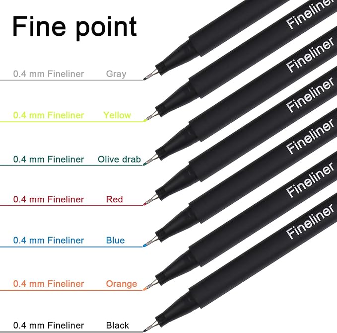 Dyvicl Journal Planner Pens Colored Pens, 100 Colors 0.4mm Fineliner Pen Set - Image 3