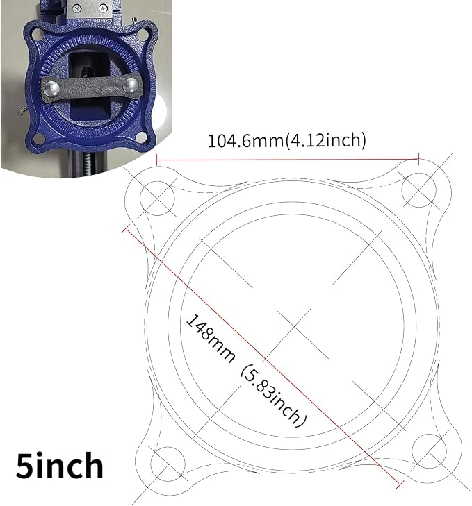 Upgraded UPG 5-Inch Terminal Location Bench Vise - Image 7