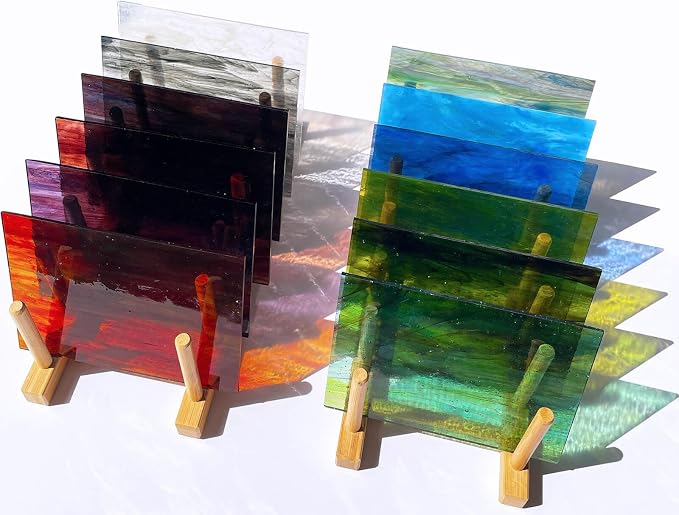 LITMIND 12 Sheets Smooth Translucent Texture Stained Glass Variety Pack - Image 3
