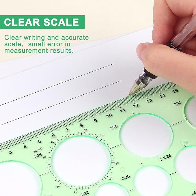 Tamaki Circle Template, Geometric Drawings Stencils, 2 Pack | Scale Drafting - Image 4