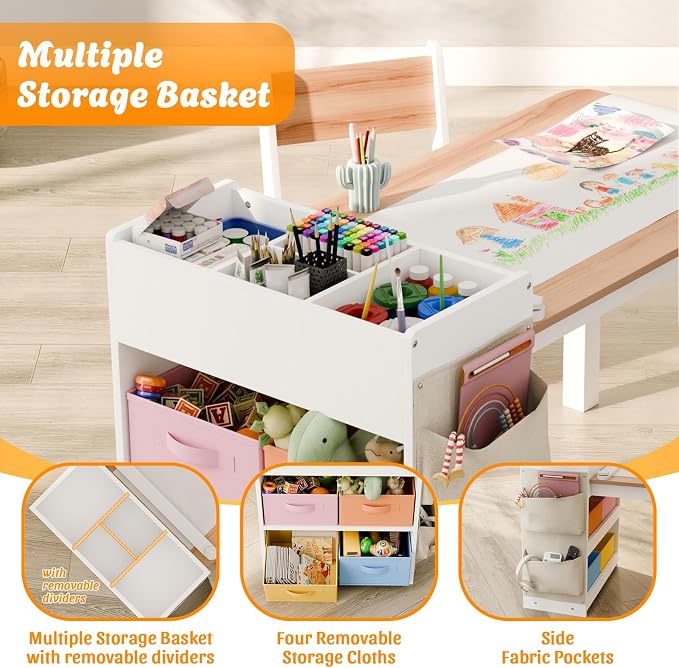 Kids Art Table and Chair Set - Image 3