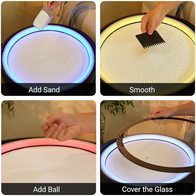 Lemofuta 20" Automatic Drift Sandscape – Zen Sand Art Display - Image 8