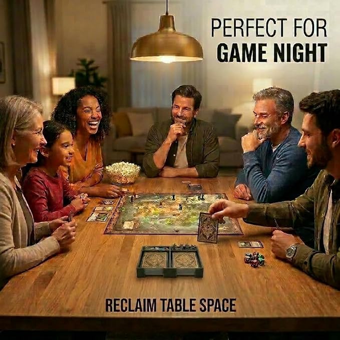 Tabletop Card Deck Tray for Board Games – Dual Card Organizer - Image 6