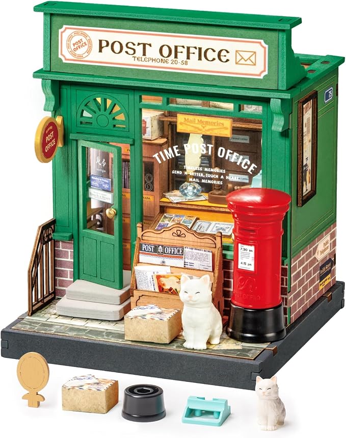 Rolife DIY Mini Building House Miniature Kit-Century Post Office, Miniature by Rolife