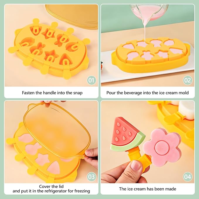 Silicone Popsicle Mold, Cute Dinosaur Popsicle Silicone Molds - Image 6