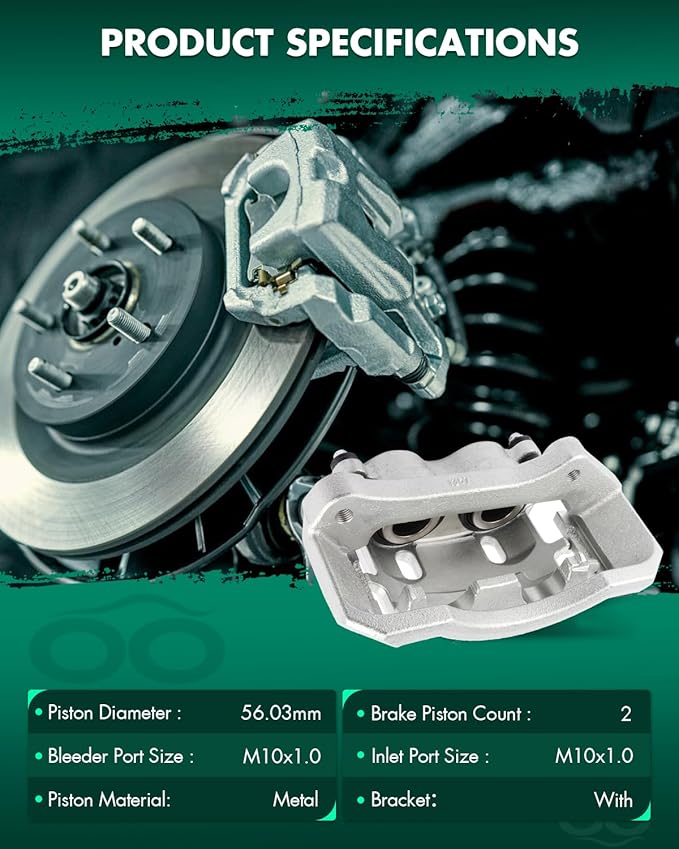 SCITOO Front Left Brake Caliper With Bracket 18-B4891 Compatible For Dodge Ram 1500 2006-2008 For Dodge Ram 2500 2003-2008 For Dodge Ram 3500 2003-2008