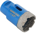 Drilax Pro Series 1-3/8 Inch Diamond Hole Saw for Angle Grinder – 5/8"-11 Thread – Dry Cutting Granite Drill Bit, Masonry Hole Saw & Quartz Countertop Drill Bit – Long Life 100+ Holes