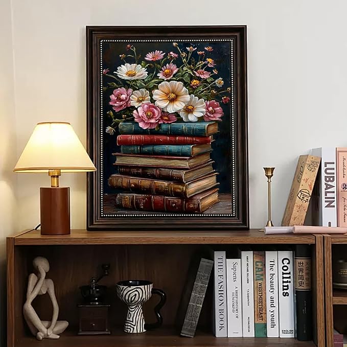Book Flower Diamond Art Kits for Adults, DIY 5D Diamond Painting Kits for - Image 3