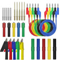 30 Pcs Banana Plug Silicone Test Leads Kit, 4mm Stackable Banana Plug with Threading Probe, Alligator Clips, Probe Holder, Connection Hose ，Automotive Test Leads for Multimeter