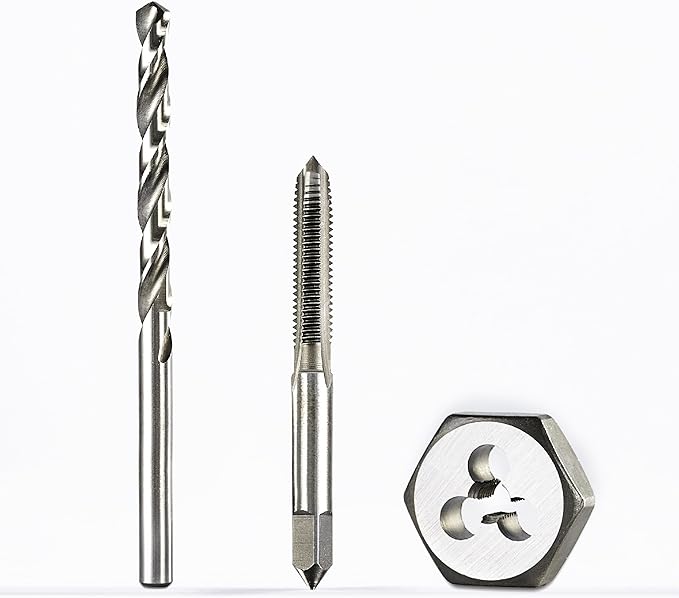 toolant 1/4 x 20 NC Tap and Die Set with #7 Drill Bit Combo for Threading