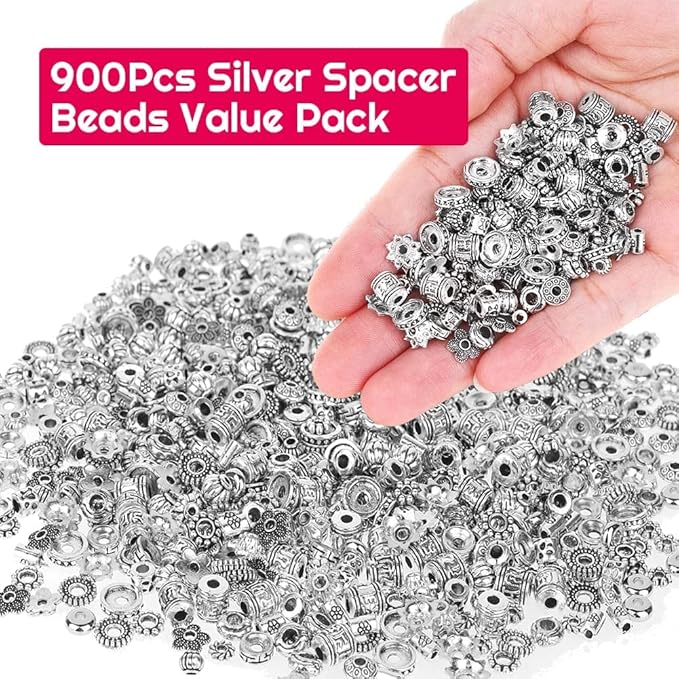 Cridoz Metal Spacer Beads for Making Bracelet, Jewelry Making and Findings - Image 2