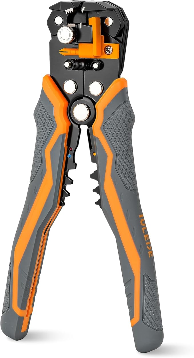 Automatic Wire Stripper for 10-24 AWG, 8 Inch 3-In-1 Tool for Stripping, Cutting, and Crimping, Multi-function Tool for Industrial and DIY Use