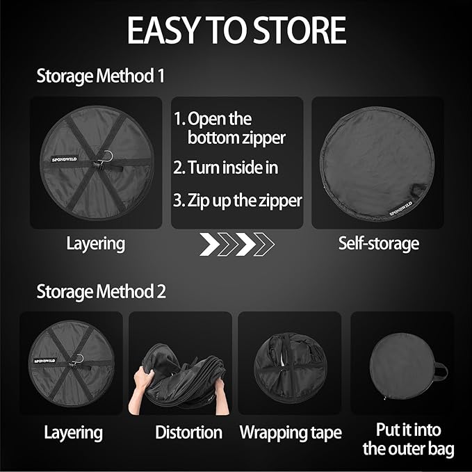 Herb Drying Rack Hanging Mesh Net，Small 4+1 Layer Plant Drying Rack with Door-Type Zipper & Closed Storage Compartment for Folding Basket Dryer Fit in Grow Tents、Garden Outdoor