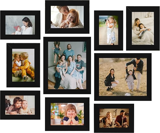 LUCKYLIFE Picture Frame Set 10-Pack, Gallery Wall Frame Collage by LUCKYLIFE