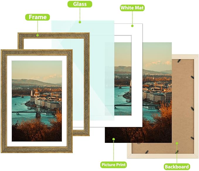 Golden State Art, 13x19 Ornate Finish Photo Frame - Image 3