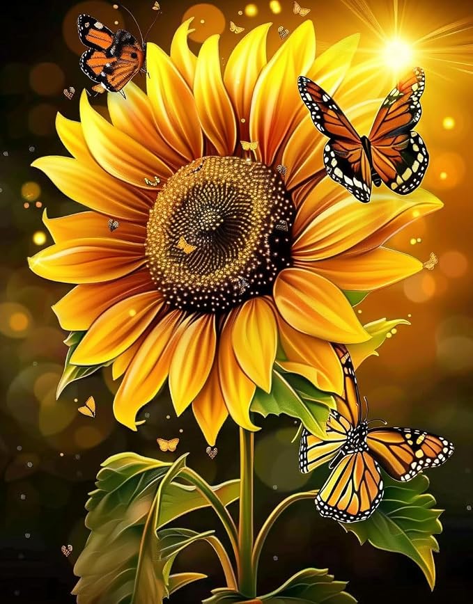 Naykow Diamond Painting Drills Sunflower Diamond Painting Sunflower Diamond Art by Naykow