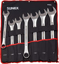 Sunex Tools 9707 Jumbo Fractional Combination Wrench Set, 7Piece (Includes Roll-Case), SAE Jumbo Combination Wrench Set