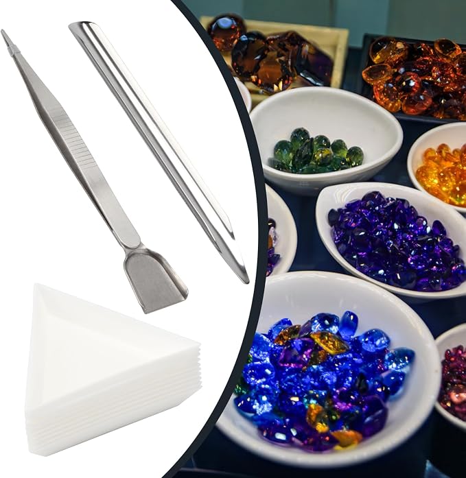 12 Pcs Craft Jewelry Bead Diamond Scoop Set, Craft Beading Tweezers - Image 6
