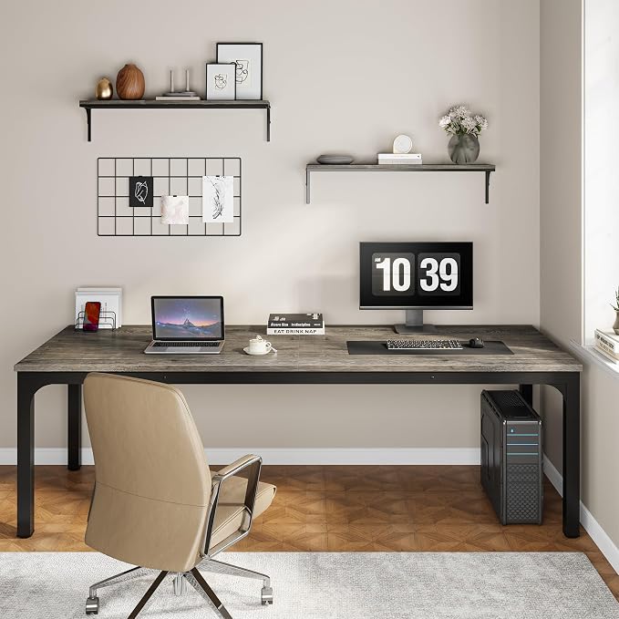 Tribesigns 78.7 Inches Extra Long Computer Desk 2 Person Desk, Double Long Desk - Image 3
