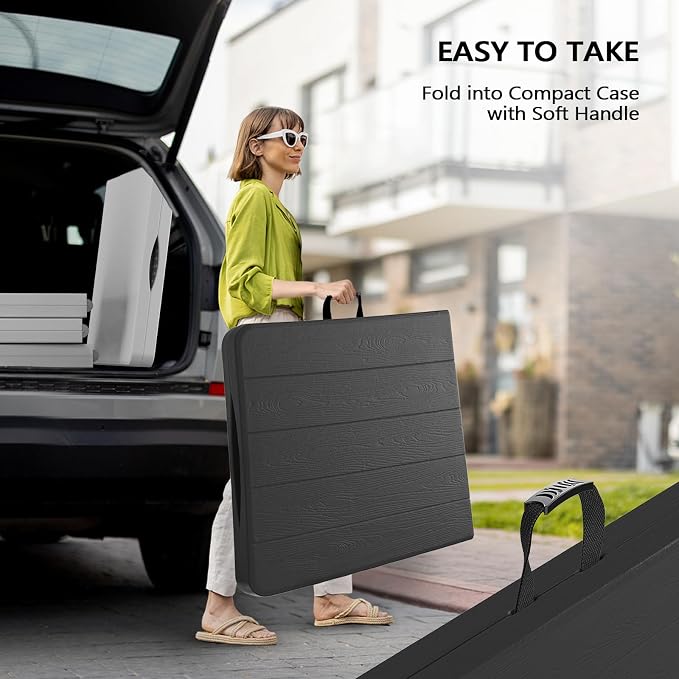 VINGLI 8 Foot Plastic Folding Table Portable Long Table - Image 4