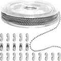 Jishi Steel Ball Chain Bead Dog Tag Chain Beaded Necklace Chains by Jishi