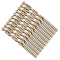 Drill Bit, 15/64" Cutting Diameter (5.953mm), 4241 HSS Gold 118° Cutting Angle Versatile Jobber Bits - (Applications: for Drilling Plastic Wood Soft Thin Metal), 10-Pieces