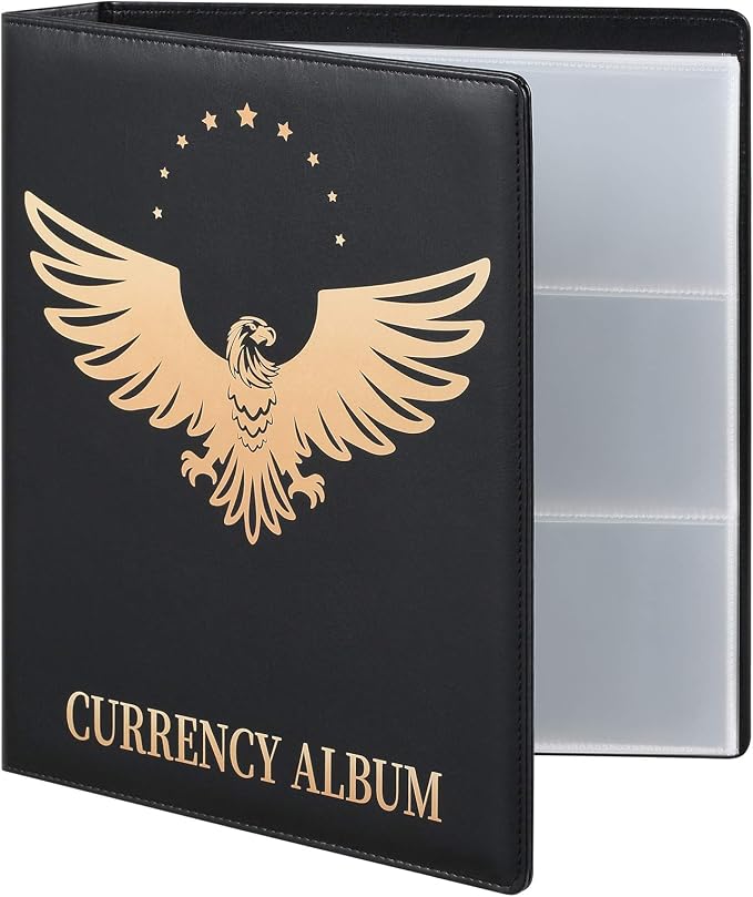 MUDOR Currency Album, 90 Pockets Banknote Collection Book by MUDOR