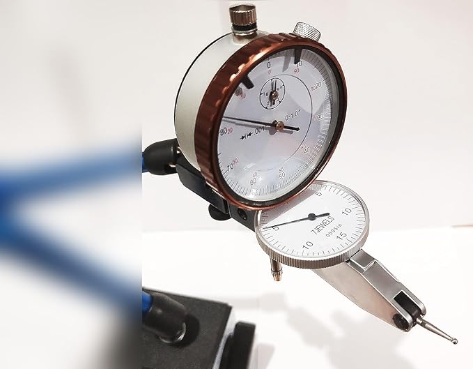 Magnetic Base Indicator 0.0005" Test Indicator and 0.001" Dial Indicator New 1 Base 2 Indicators