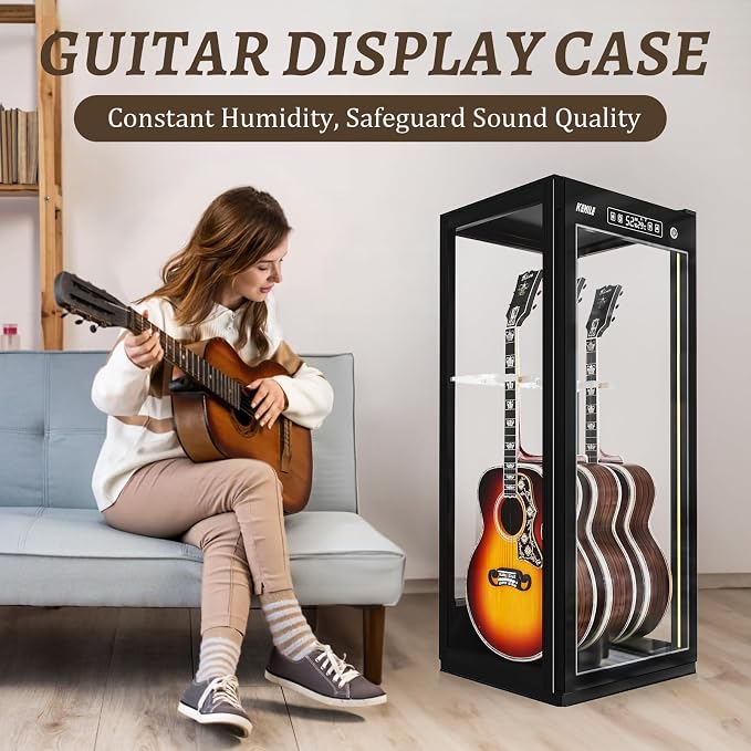 Guitar Display Case with Humidification & Constant Temperature, Smart Touch - Image 4