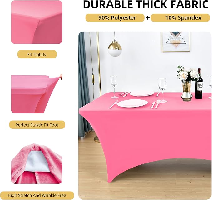 10-Pack 6ft Spandex Table Covers - Image 2