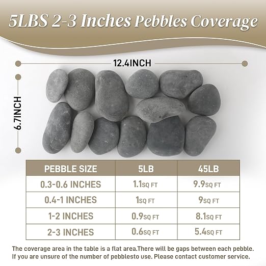 Quibbay 5 lbs Mexican Beach Pebbles, 2-3 Inch Decorative River Rocks - Image 7