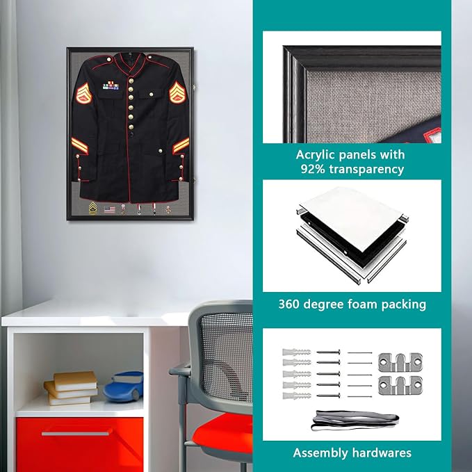 IHEIPYE Large Jersey Frame Display Case Lockable, Sport Jersey Shadow Box - Image 4