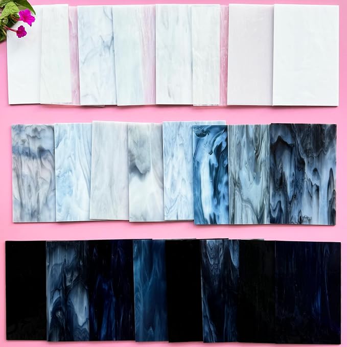 ILLUCKAI 36 Sheets Stained Glass Sheet Value Pack, 6 x 4 Inch Stained Glass - Image 5