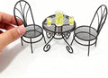 6 PCS Dollhouse Miniature Bistro Table & Chairs Set by Makeeverychoiceabeautiful