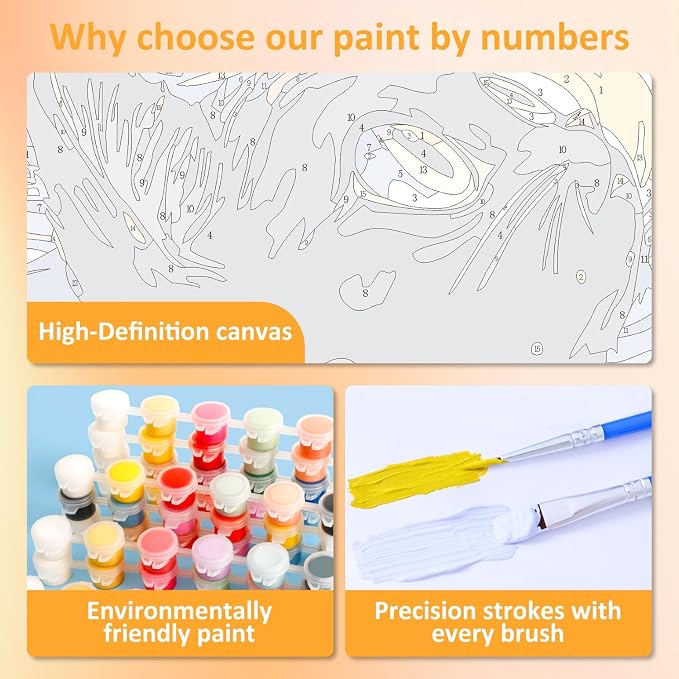Mandun 3 Pack Landscape Paint by Numbers Kit - Image 6