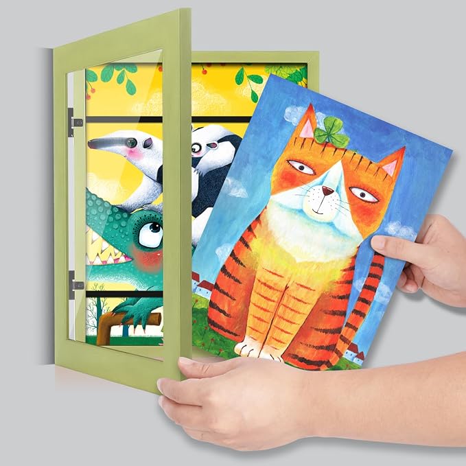 Kids Art Frames, 8.5x11 Front Opening Kids Artwork Frames Changeable, Soft - Image 7