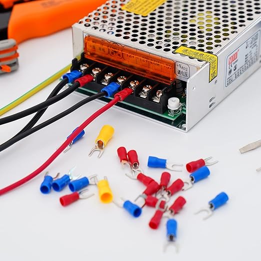 Terminal Block,2 Pack 10 Circuits 20-30A 200v-450v Dual Row Screw Terminals Strip +40 PCS Heat Shrink Wire Connectors