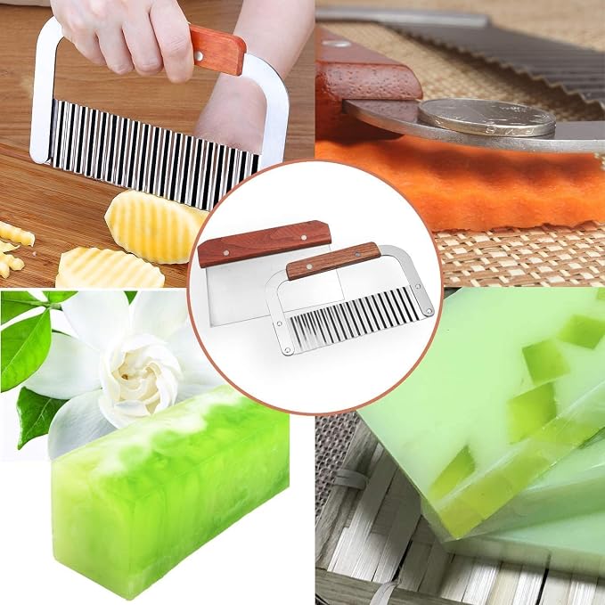 Silicone soap molds -Soap Cutting Tool Set Wooden Bamboo - Image 6