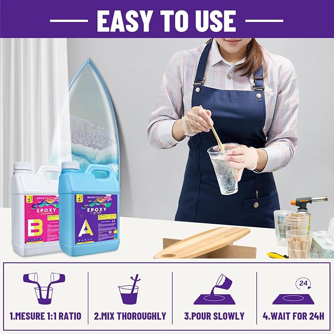 Bond Craftor Epoxy Resin Kit 1Gallon, Casting Resin - Image 5