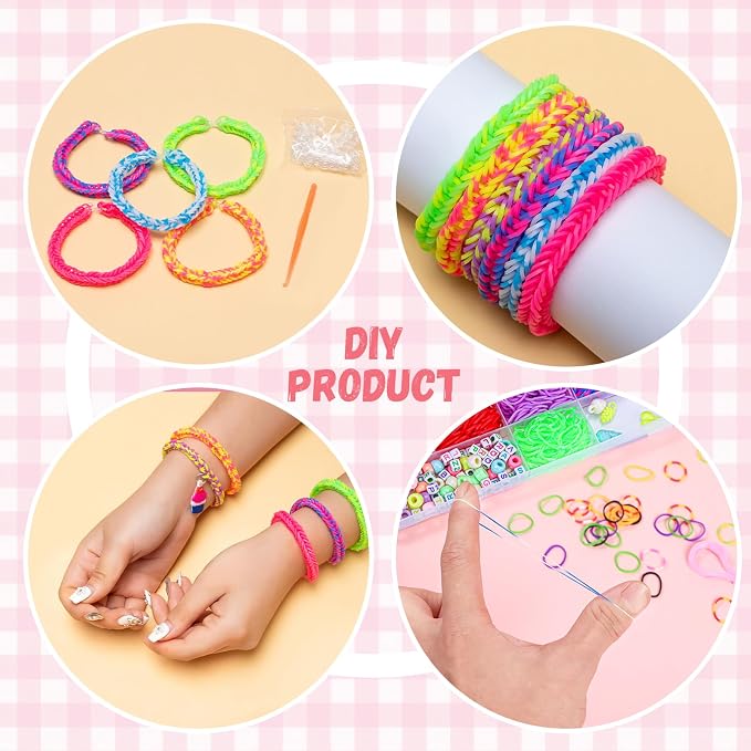 XKDOUS Rubber Band Bracelet Kit, Loom Bracelet Making Kit - Image 5