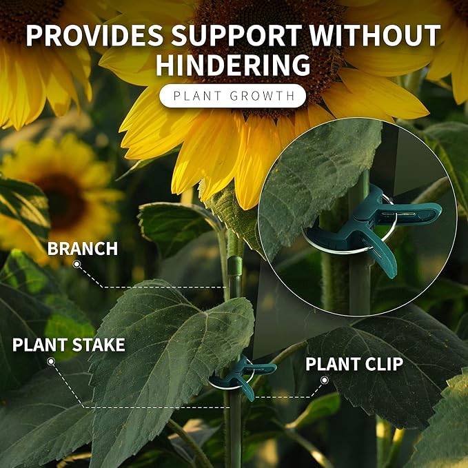 Plant Clips Green Gentle Gardening Plant & Flower Lever Loop Gripper Clips - Image 2