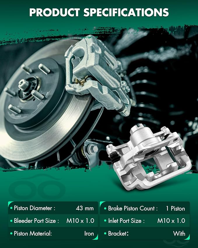 SCITOO Rear Right Brake Caliper With Bracket 19B6446 Compatible For Honda For Odyssey 2011-2017