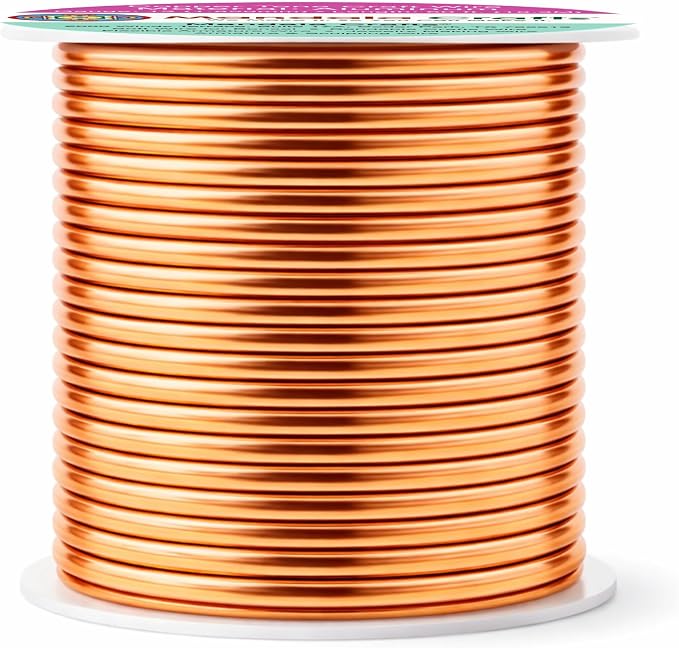 Mandala Crafts 13 Gauge Copper Tone Anodized Aluminum Craft Wire, 60 FT | - Image 2