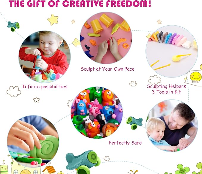 Air Dry Modeling Clay Kit - Image 6