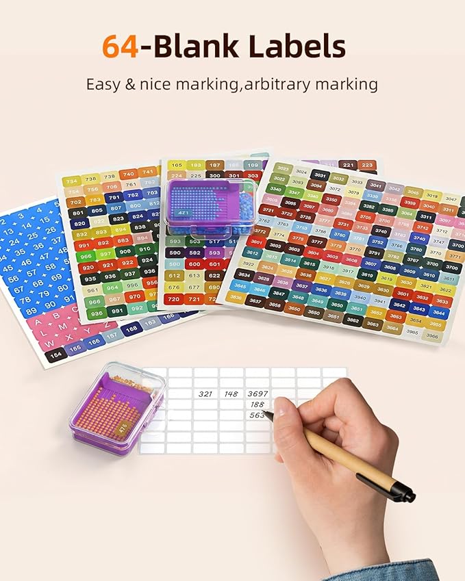 Redtwo 60 PCS Diamond Painting Storage Containers Trays, Detachable Trays - Image 6