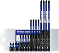 16 Pack Phillips Impact Driver Bits, #2 Phillips Head Magnetic Screwdriver Bits Set, 1" - 6" S2 Alloy Steel Impact Bits, 1/4" Hex Shank Screwdriver Drill Bit, CNC Machined ph2 Impact Drill Bits