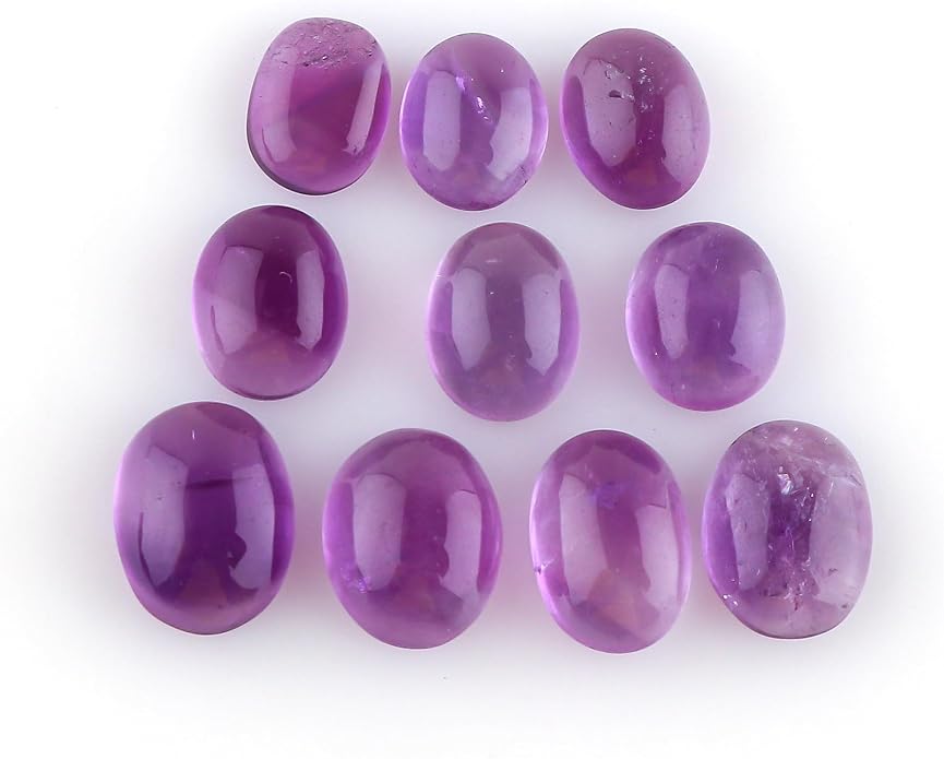 10pcs, Natural Gemstone Cabochon, Wholesale Assorted Flatback Crystals - Image 2